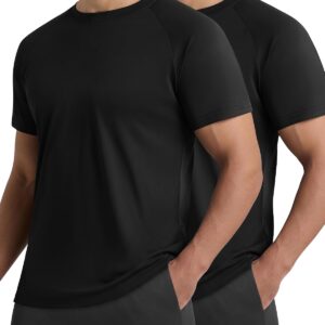 2 Pack Workout Shirts for Men - Casual Quick Dry Men's T-Shirts for Gym